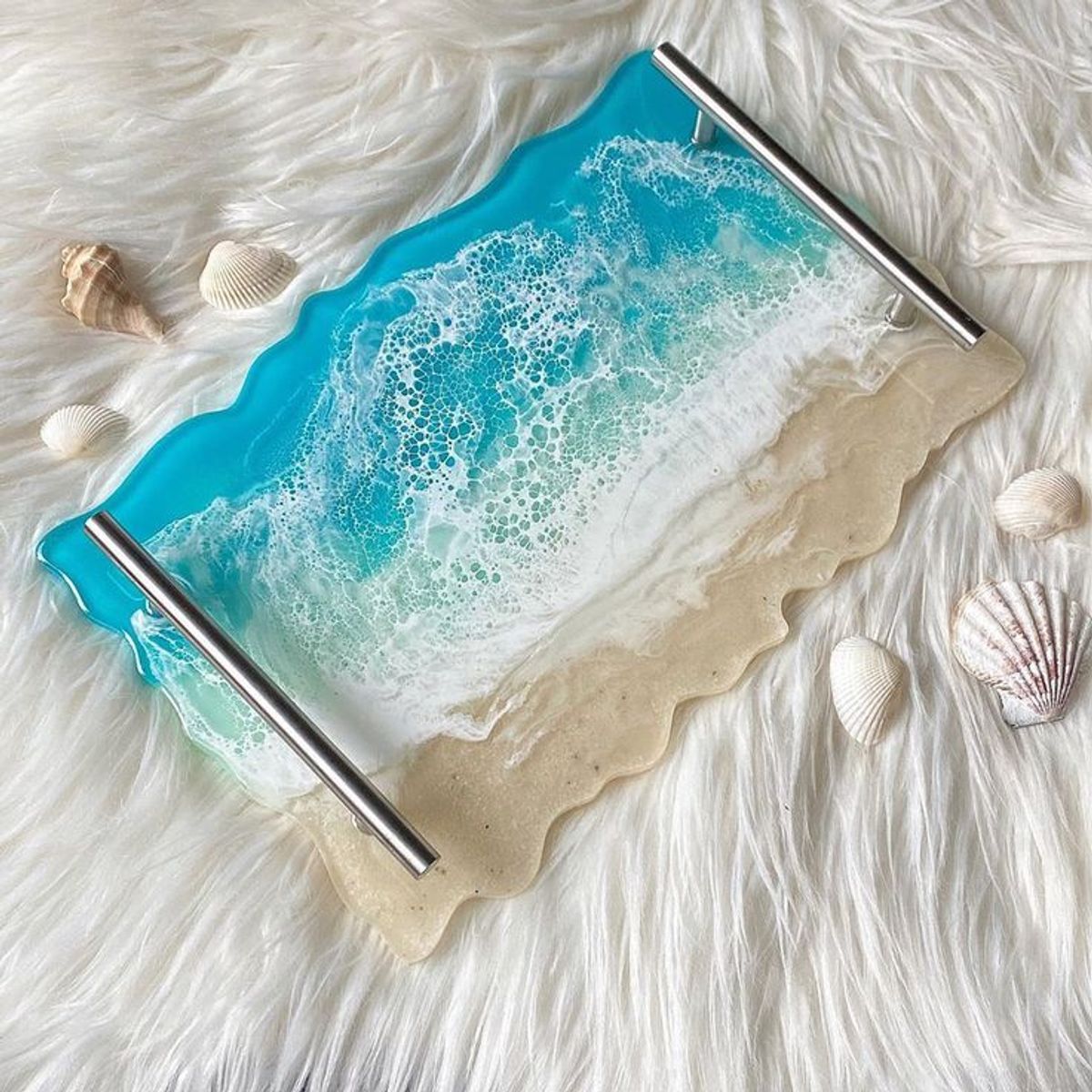 Turquoise Shore Serving Tray