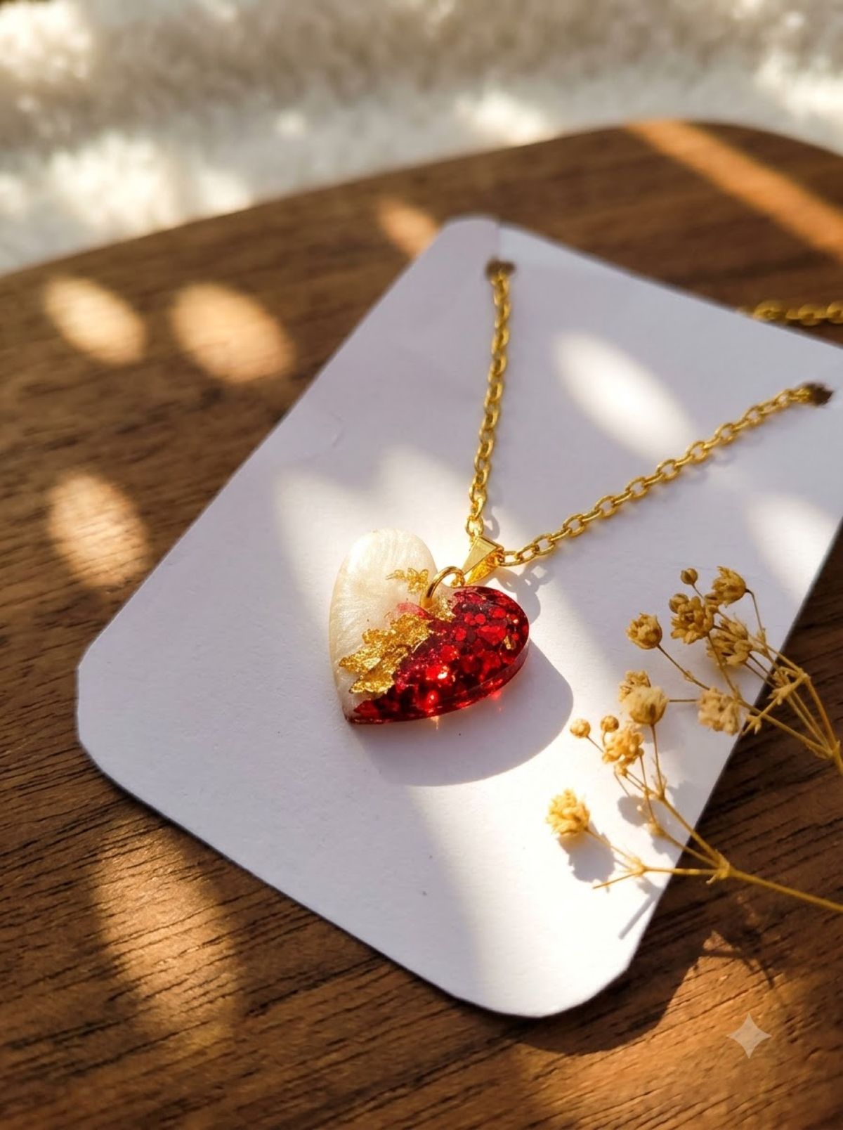 Half & Half Heart Pendant