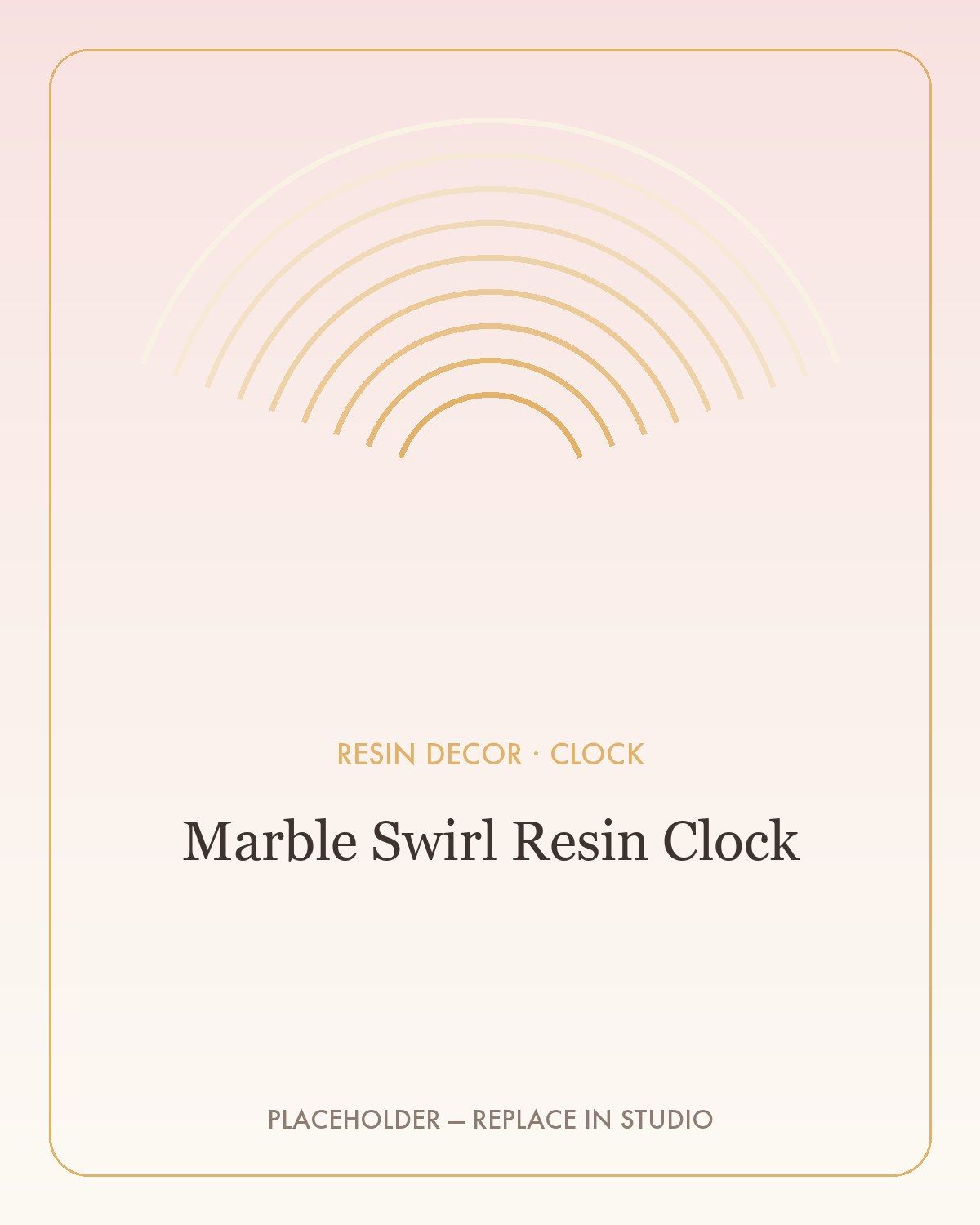 Marble Swirl Resin Clock