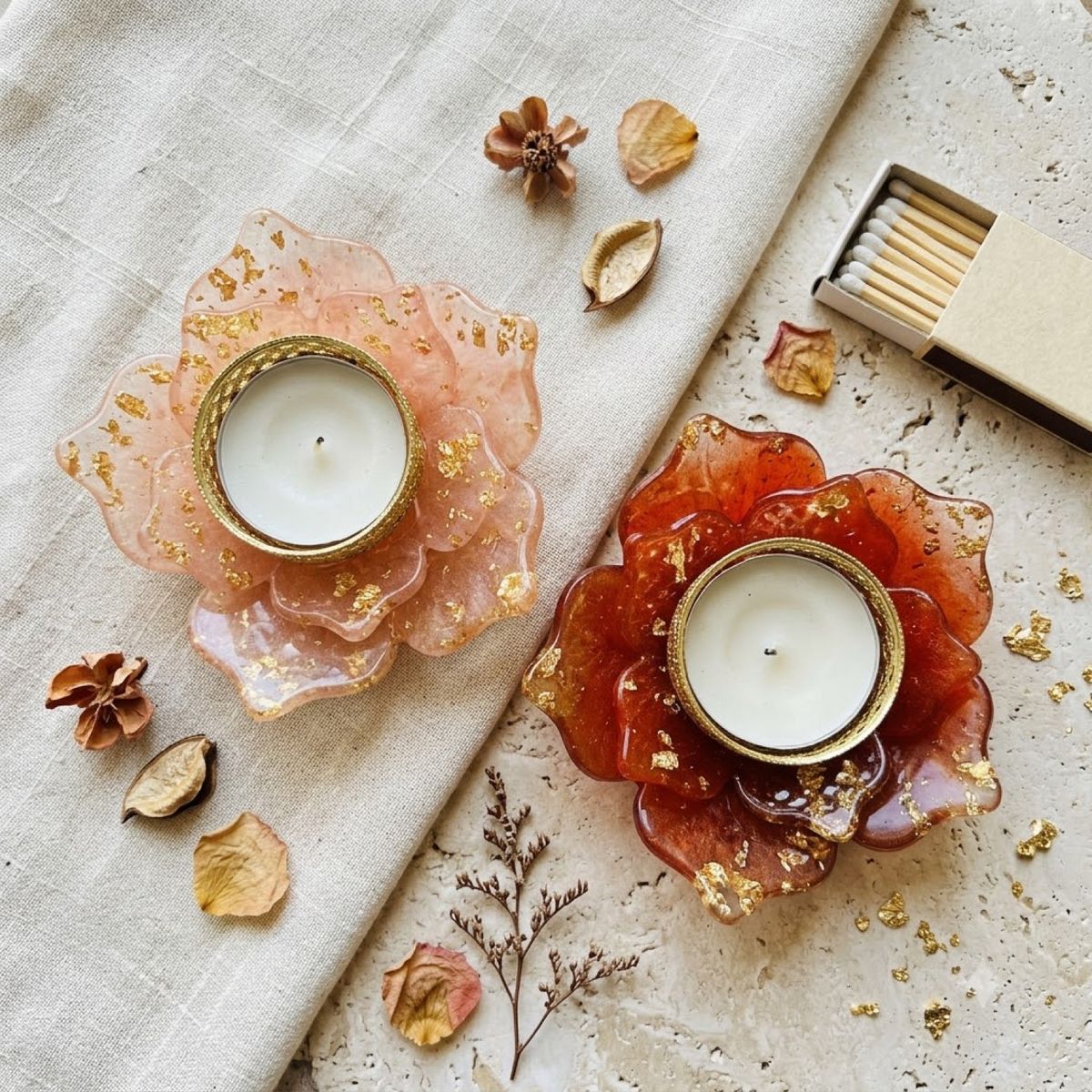 Double Flower Tealight Holder