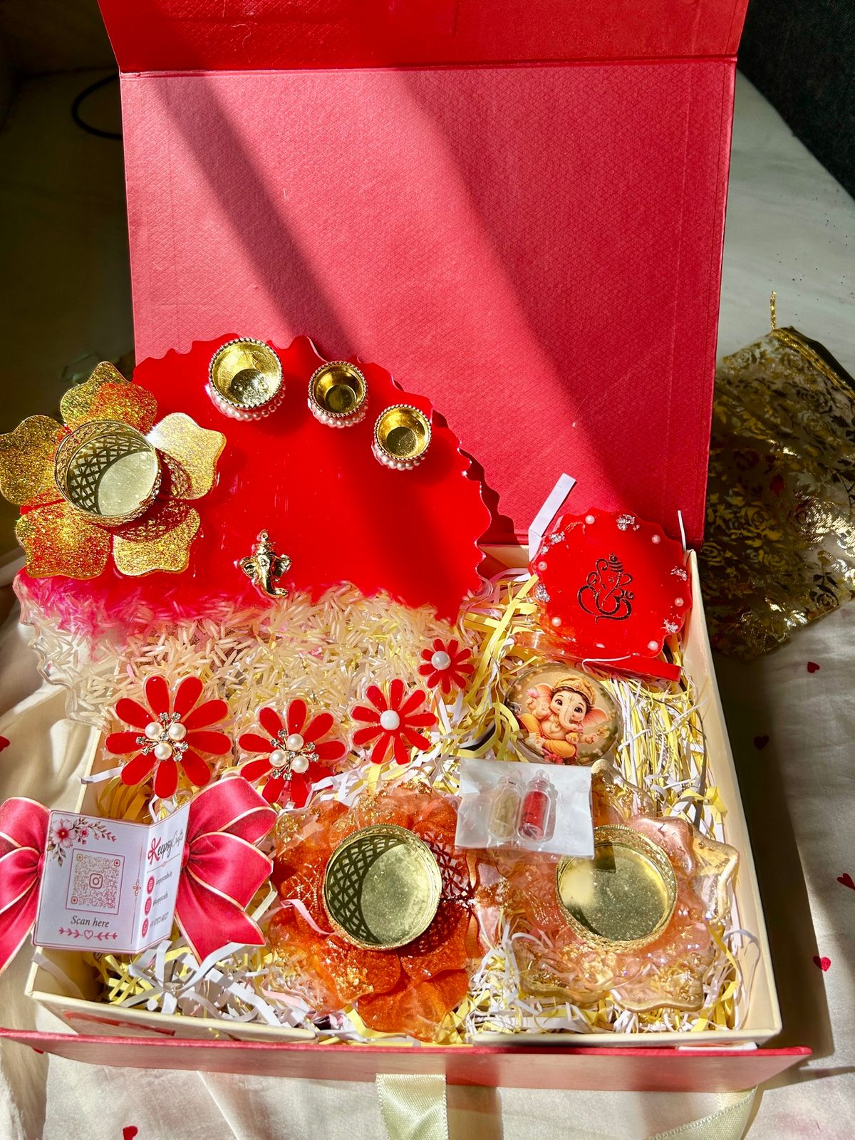 Red Akshat Thali Hamper