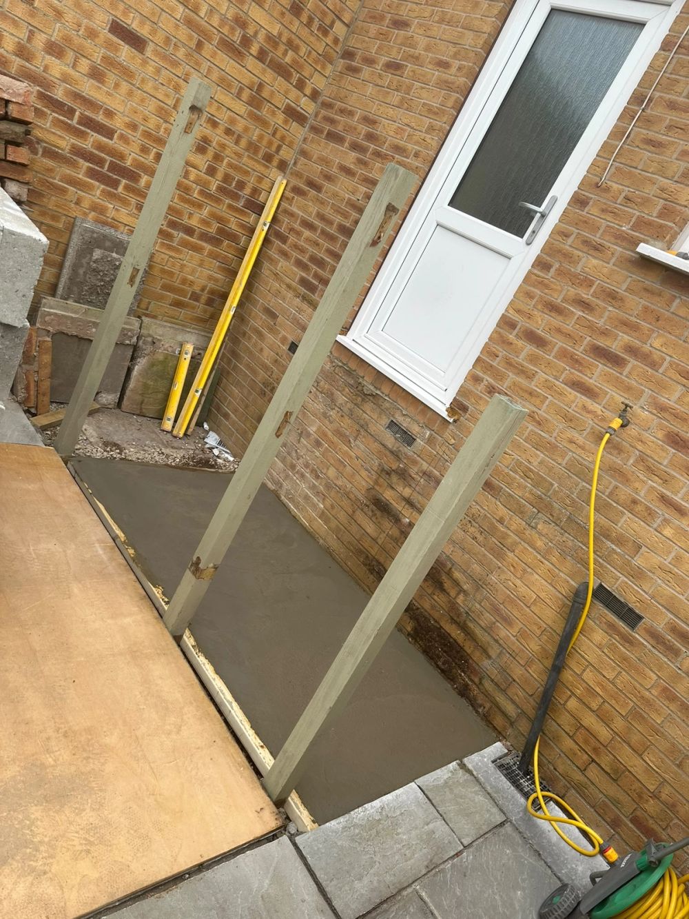 New footing poured for new steps 