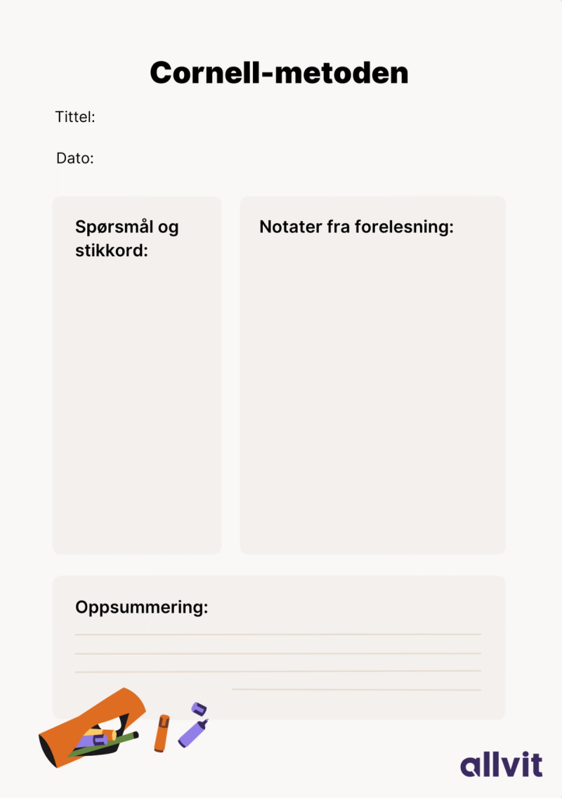 Cornell metoden. Grafisk bilde.
