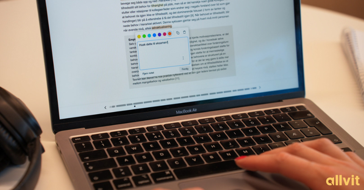 E-bok på Allvit. Foto.