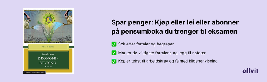 Pensumbok økonomistyring. Grafisk.