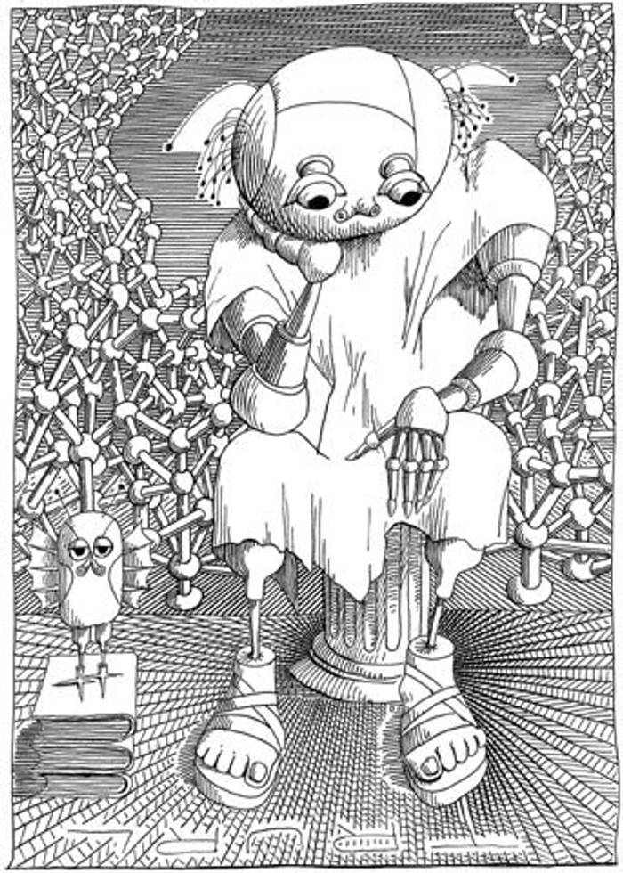 Illustration by Daniel Mróz — robot-monk (Cyberiad)