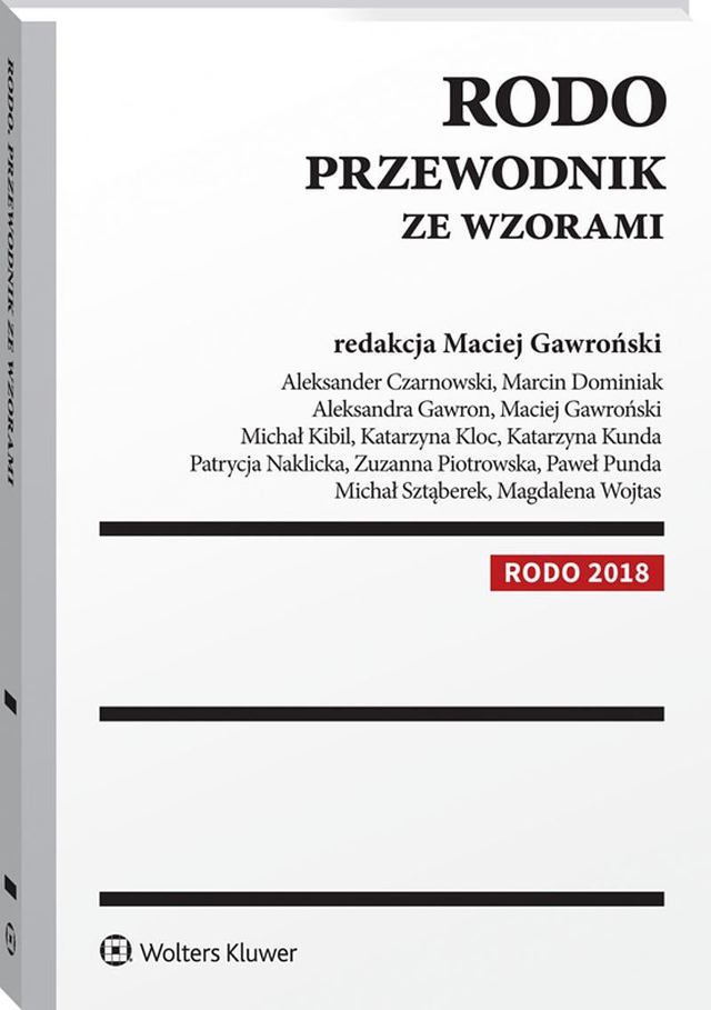 Okładka: RODO. Przewodnik ze wzorami - najpopularniejsza książka o RODO