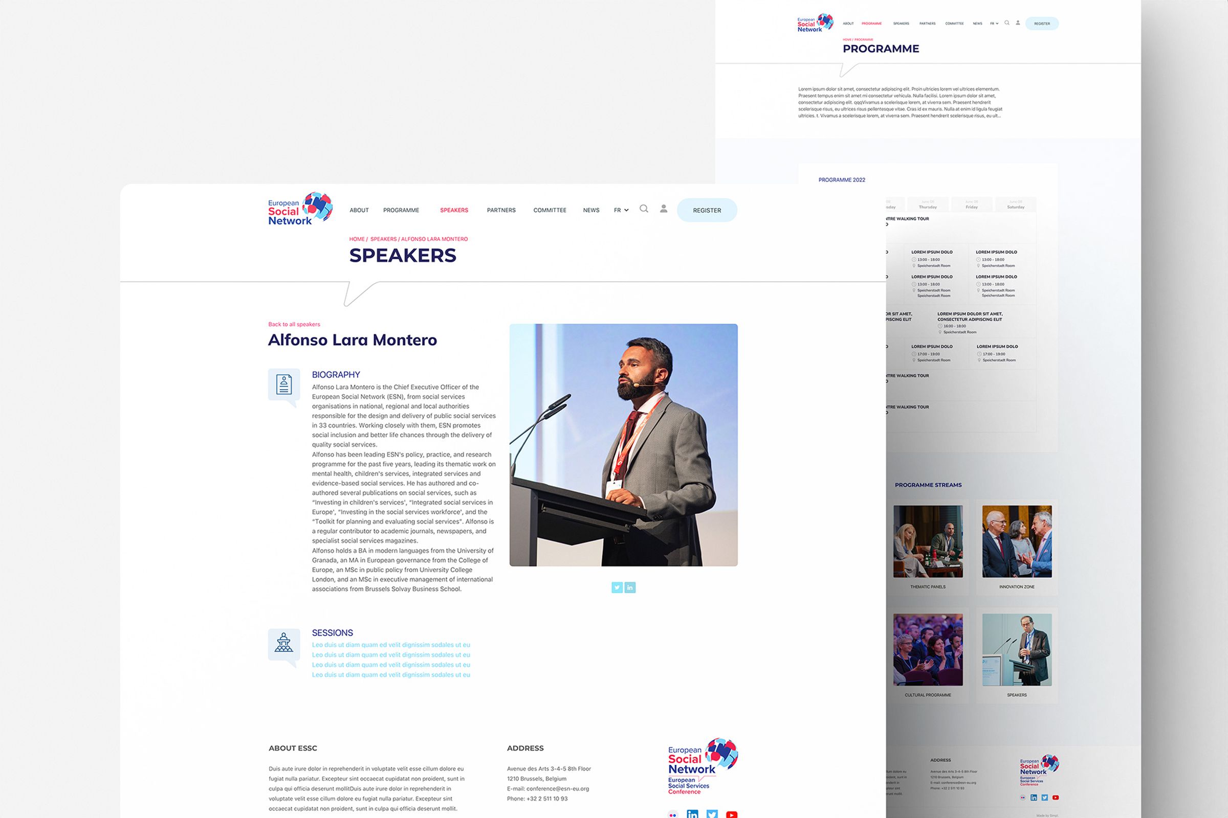 ESN website speakers