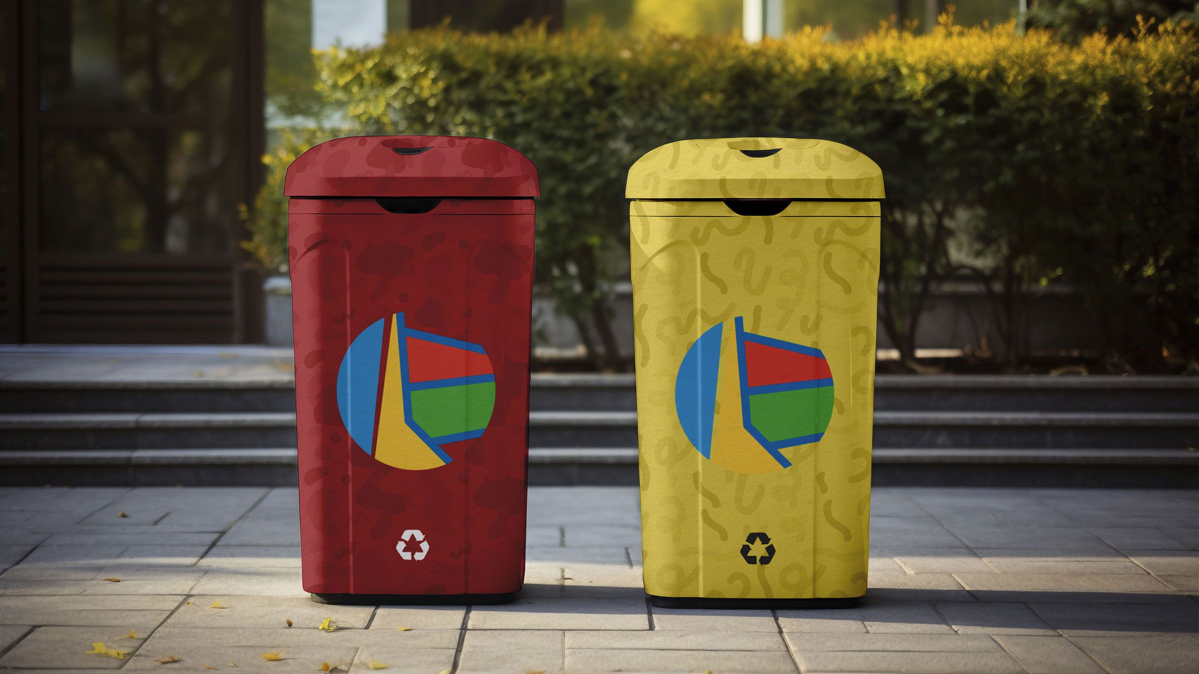 Urban waste trash bin