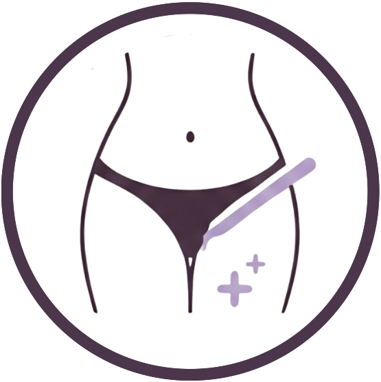 silhouette of a girl and bikini area