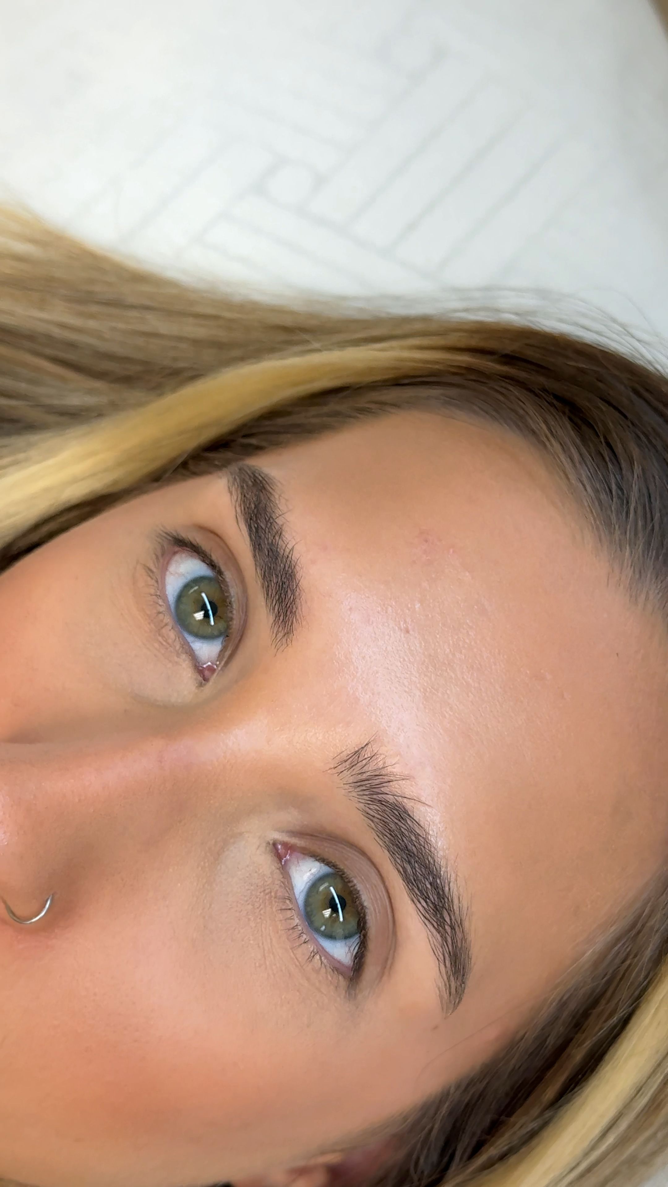 Client's lashes before eyelash extensions at Beauty Republic