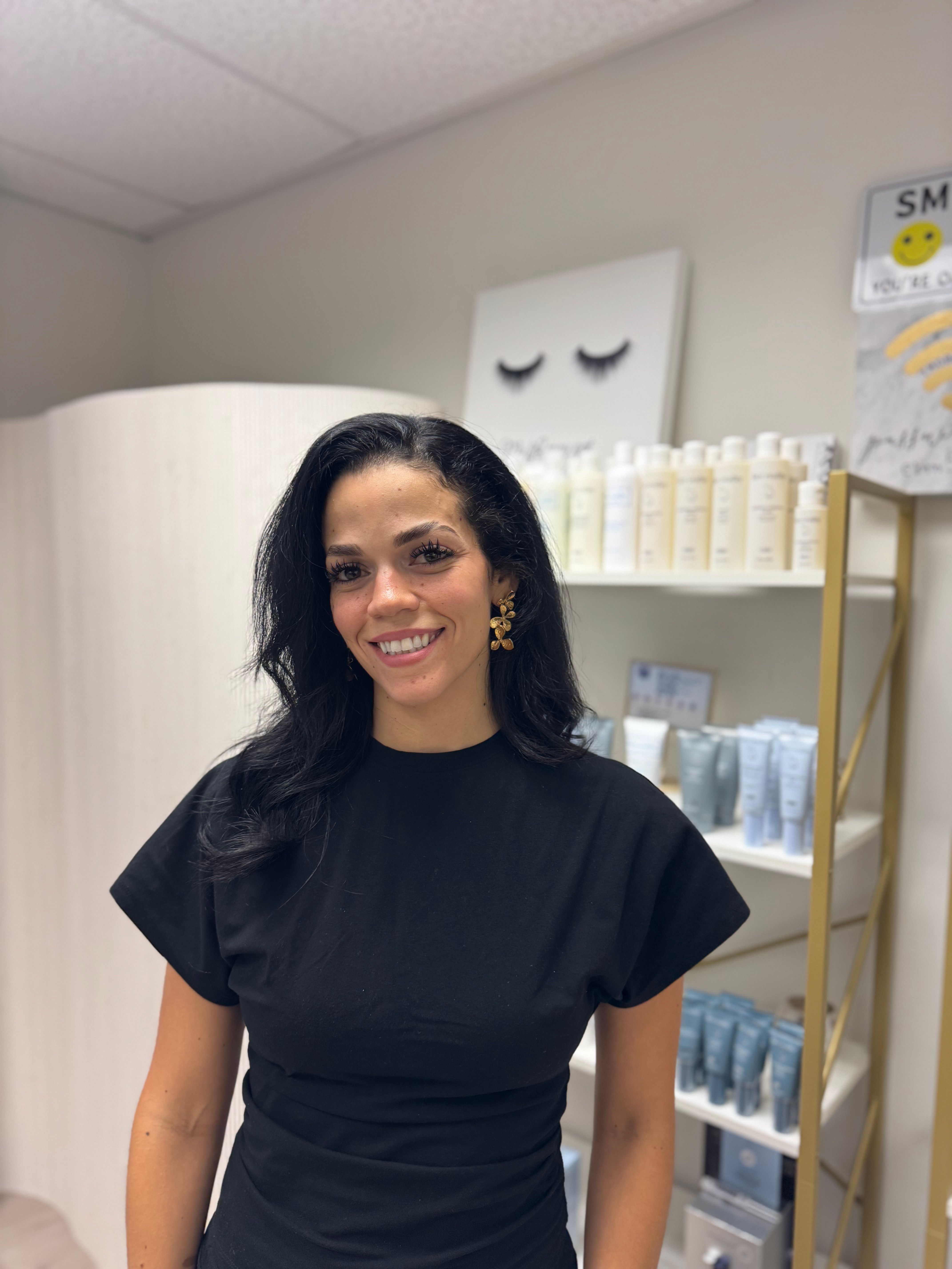 Portrait of Grace smiling in the Beauty Republic salon