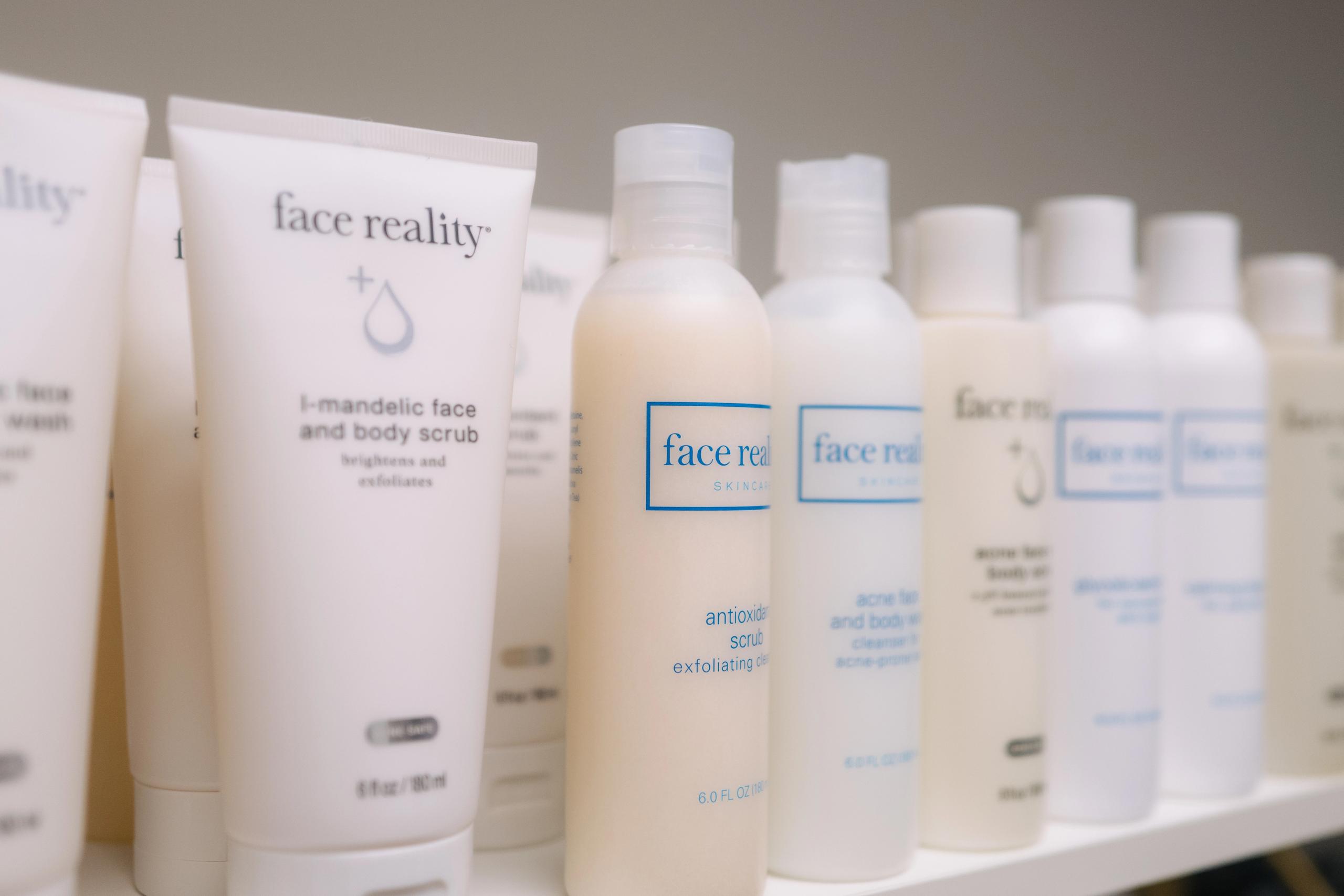 body care cosmetics on the shelf