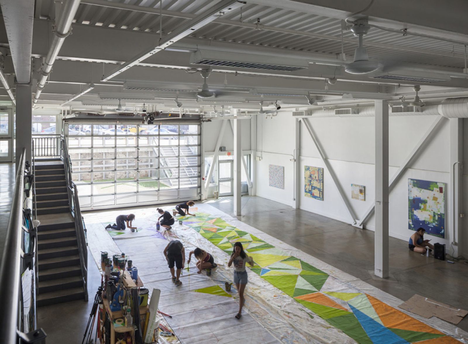 And a work space too!  Teen artists use space for large-scale client project