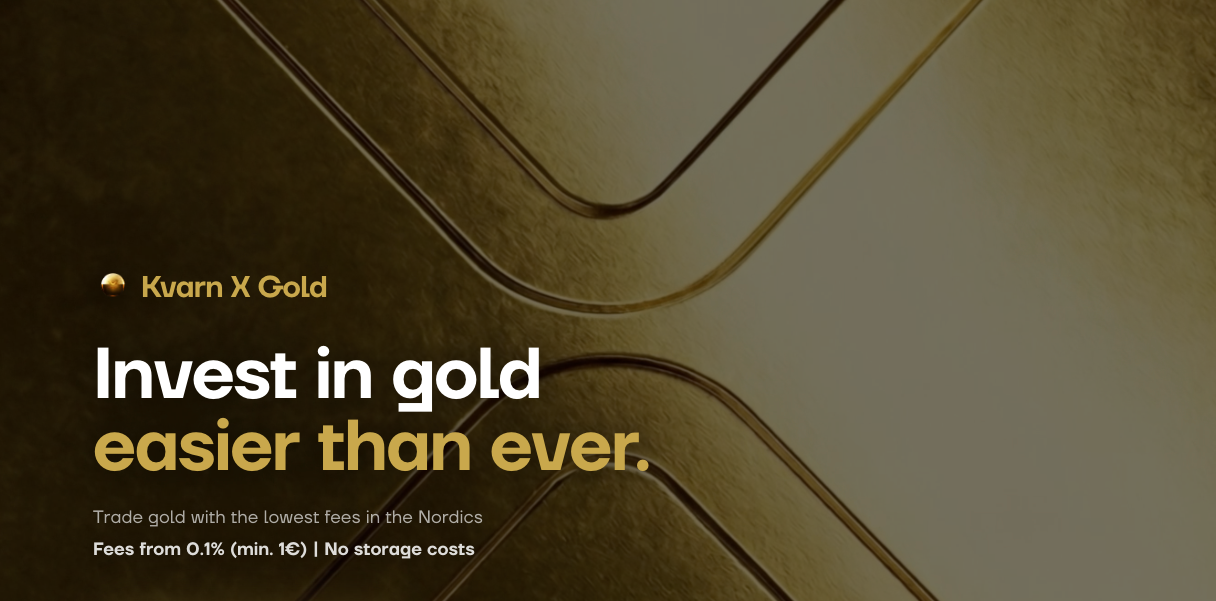 Kvarn X launches a digital service for buying investment gold.