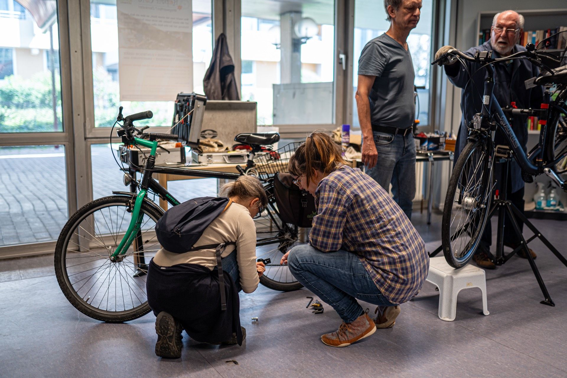 Fahrradwerkstatt im Repair Café Leonberg