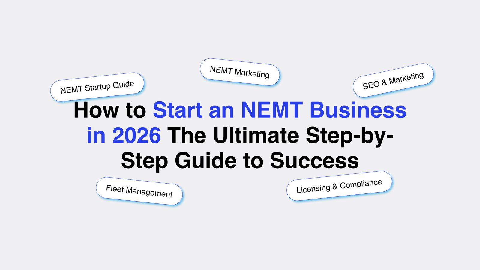 Modern NEMT business launch roadmap for 2026 showing digital systems for SEO, marketing, and software integrations by MedFlow Digital.