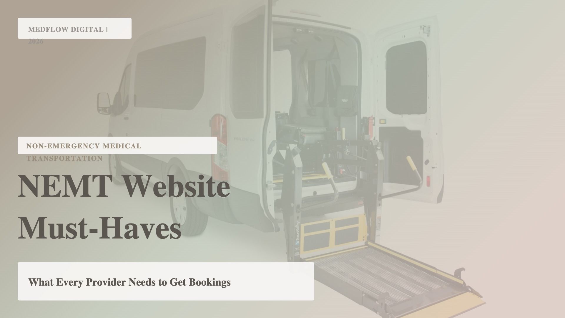 Stop losing 20 leads per month. Learn the 9 essentials from dispatch-ready forms to local SEO—that turn visitors into booked trips.