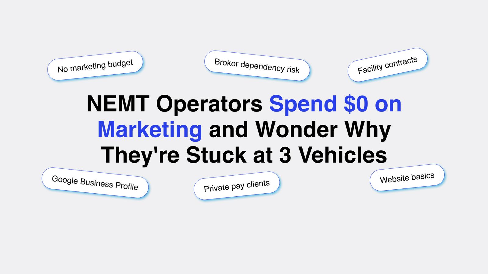 NEMT Operators Spend $0 on Marketing and Wonder Why They're Stuck at 3 Vehicles
