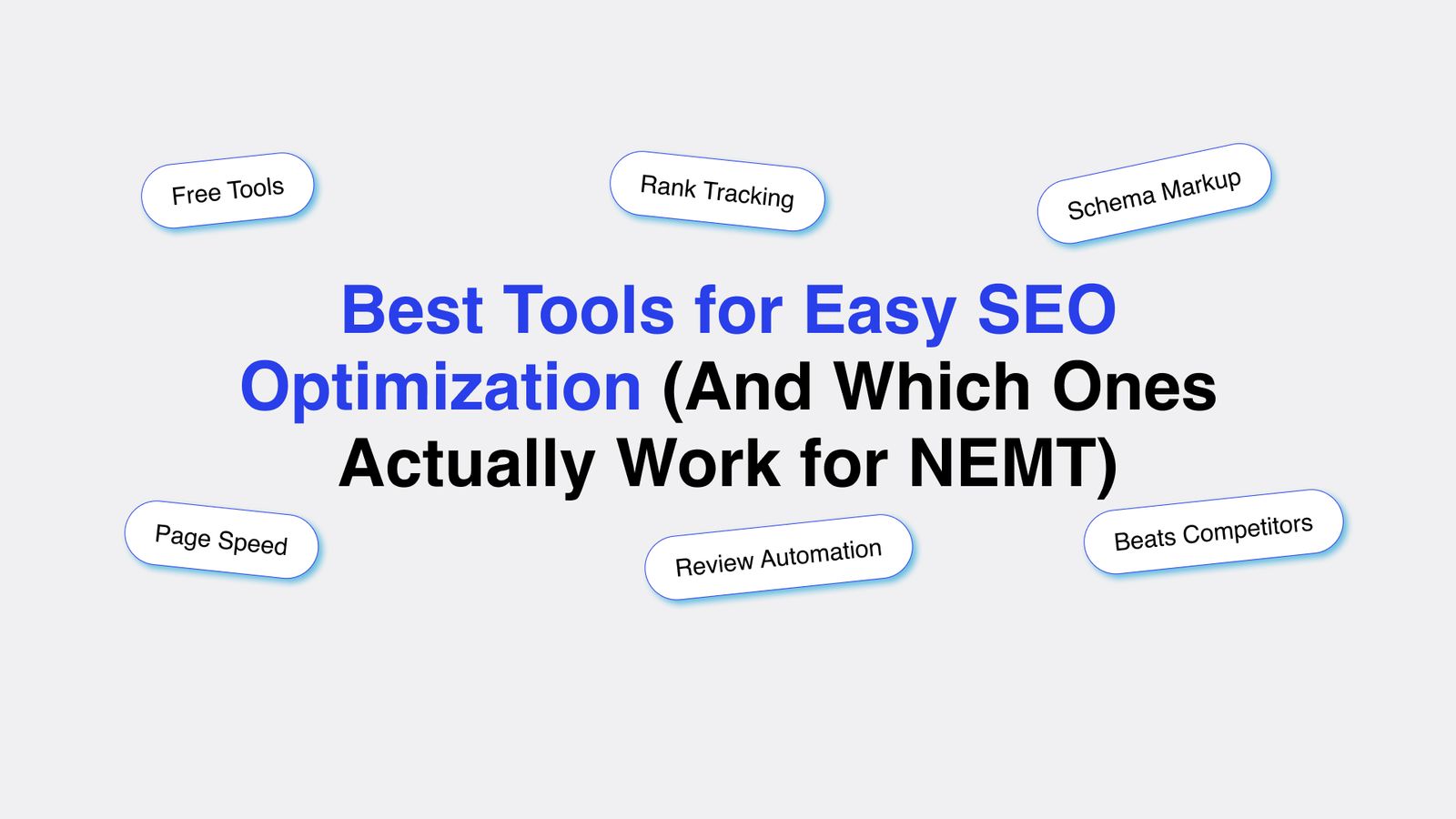 Best SEO tools for NEMT businesses showing local search rankings for medical transport