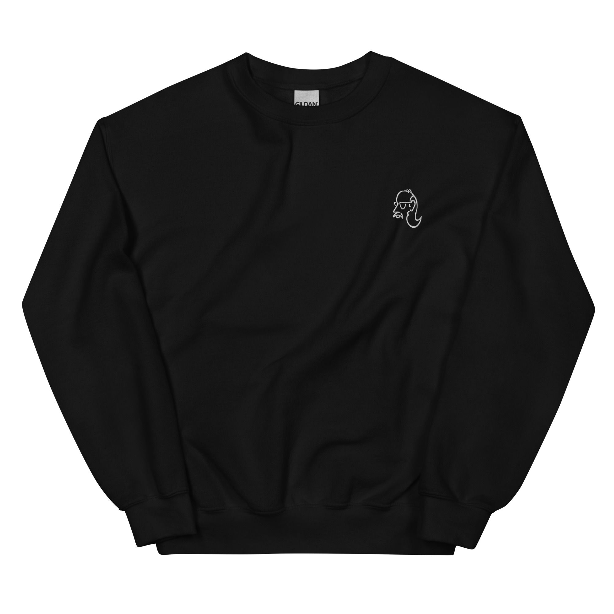 embroidered dad head crew