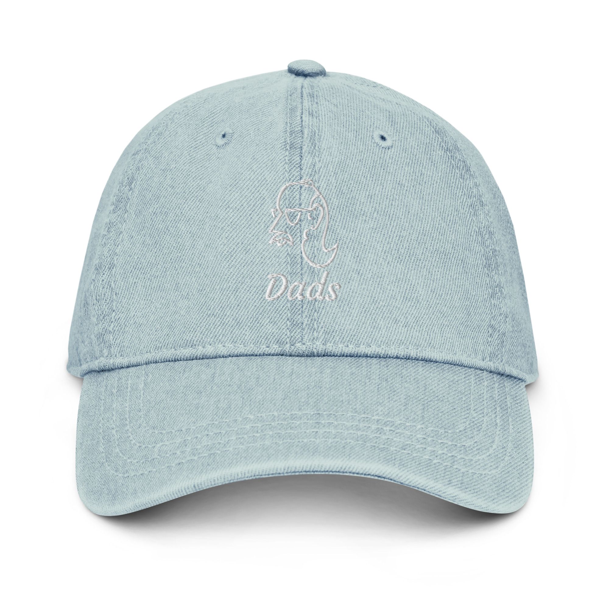 embroidered dads hat denim 3
