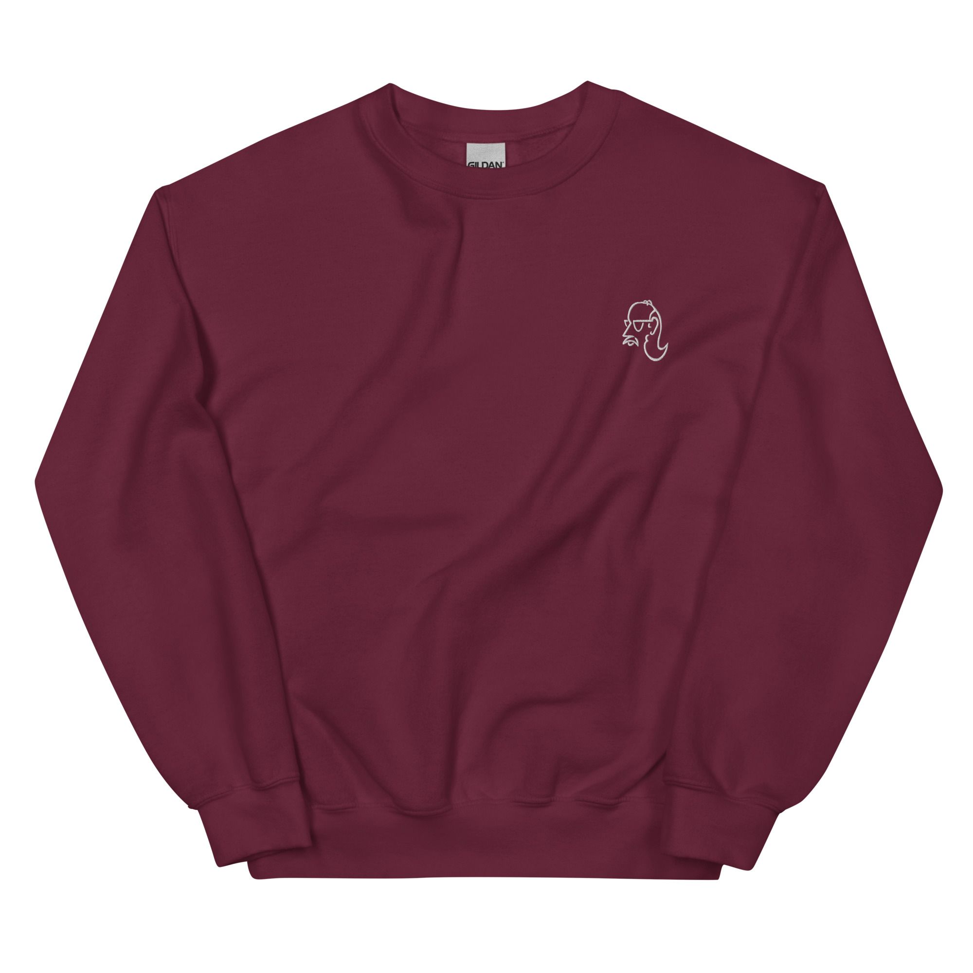 embroidered dad head crew 3