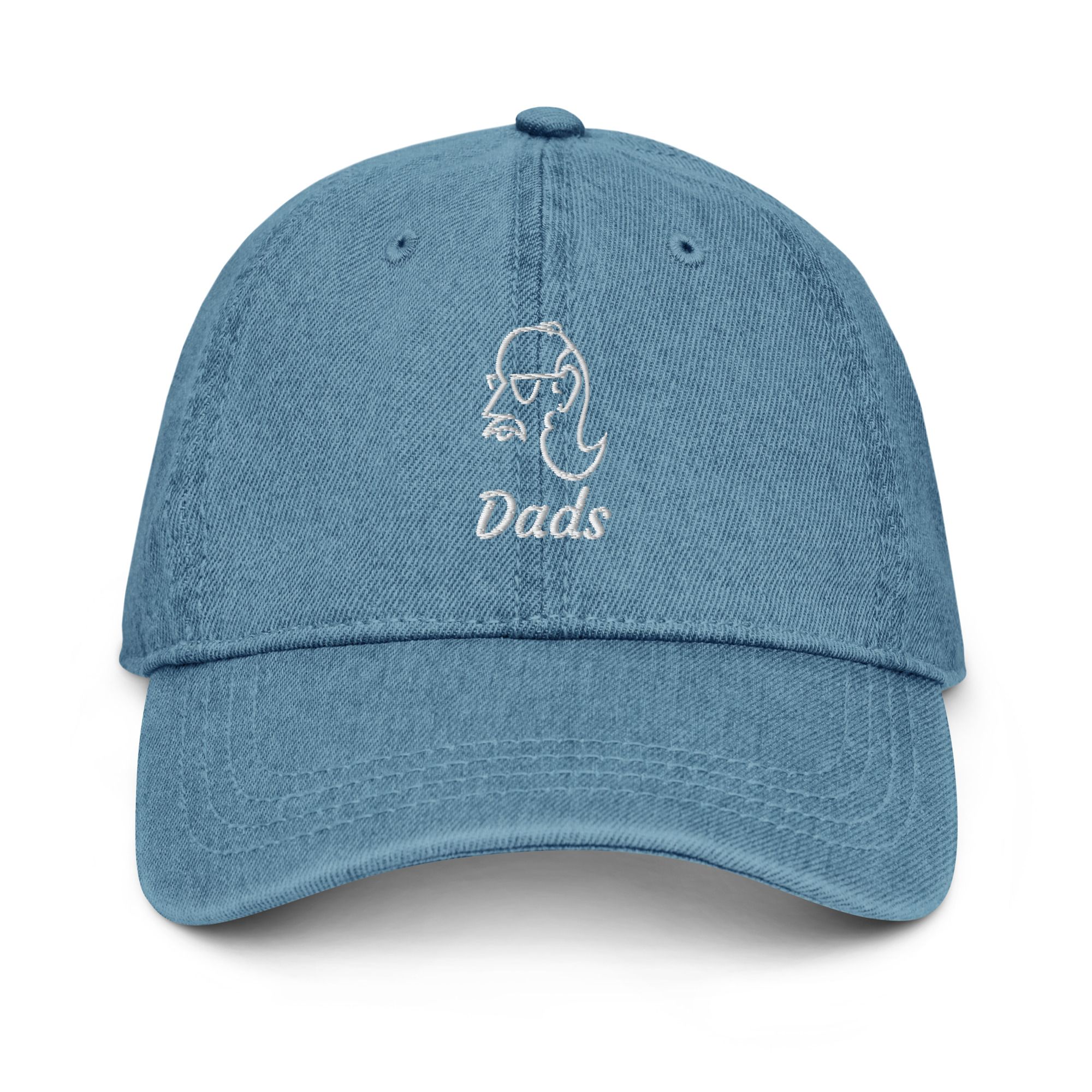 embroidered dads hat denim