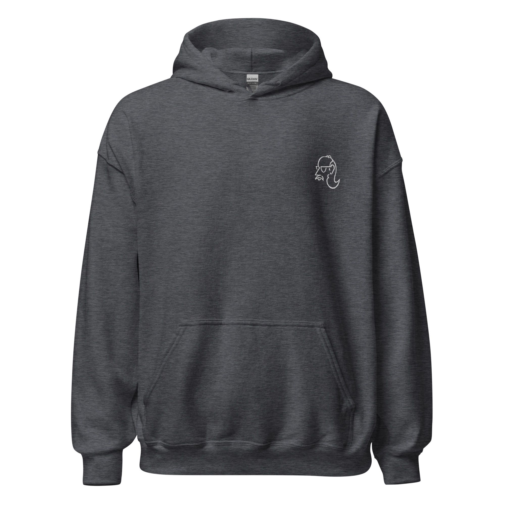embroidered dad head hoodie 3