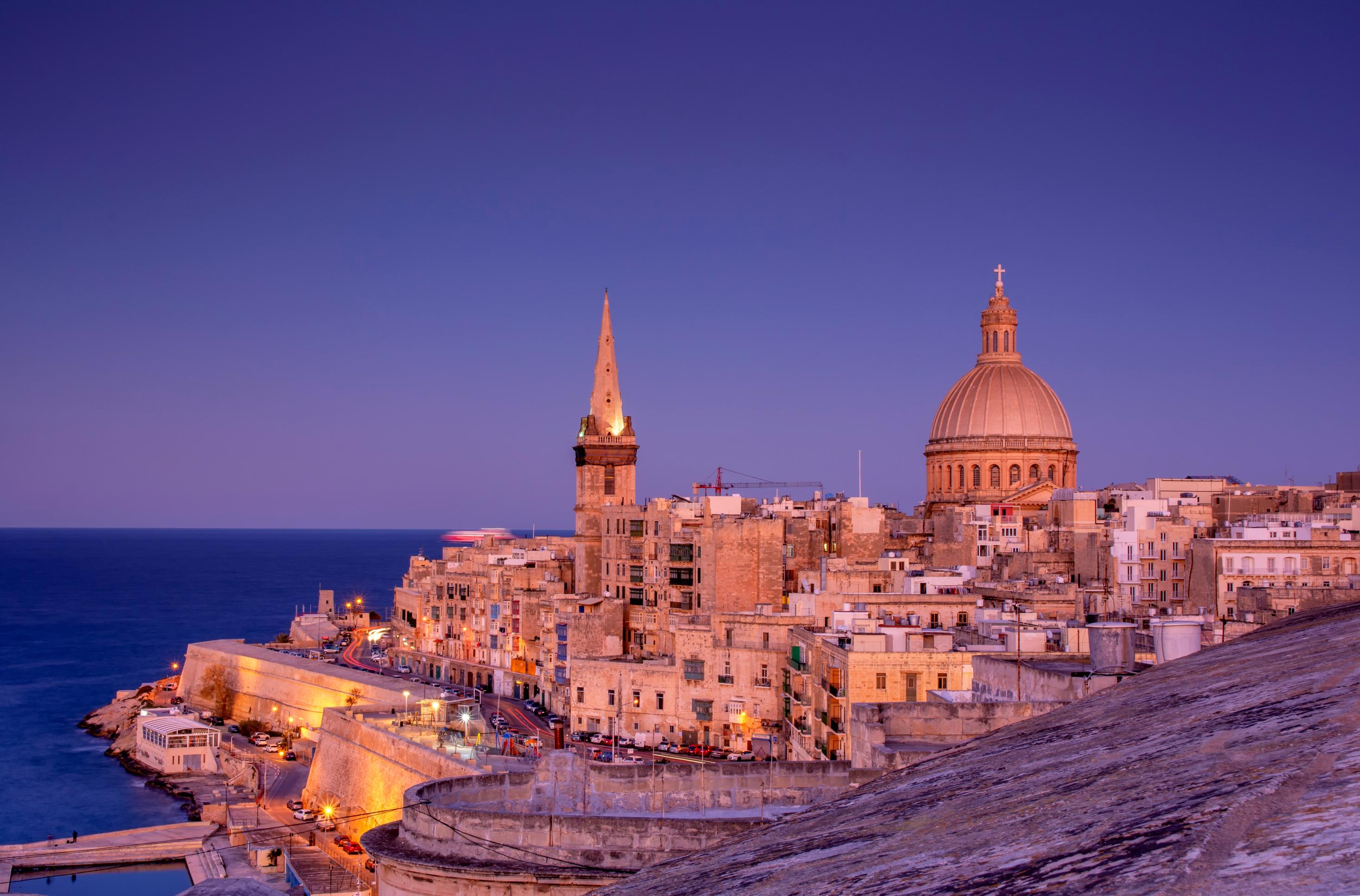 Twilight in Valletta, Malta | Savory & Partners Twilight in Valletta, Malta | Savory & Partners