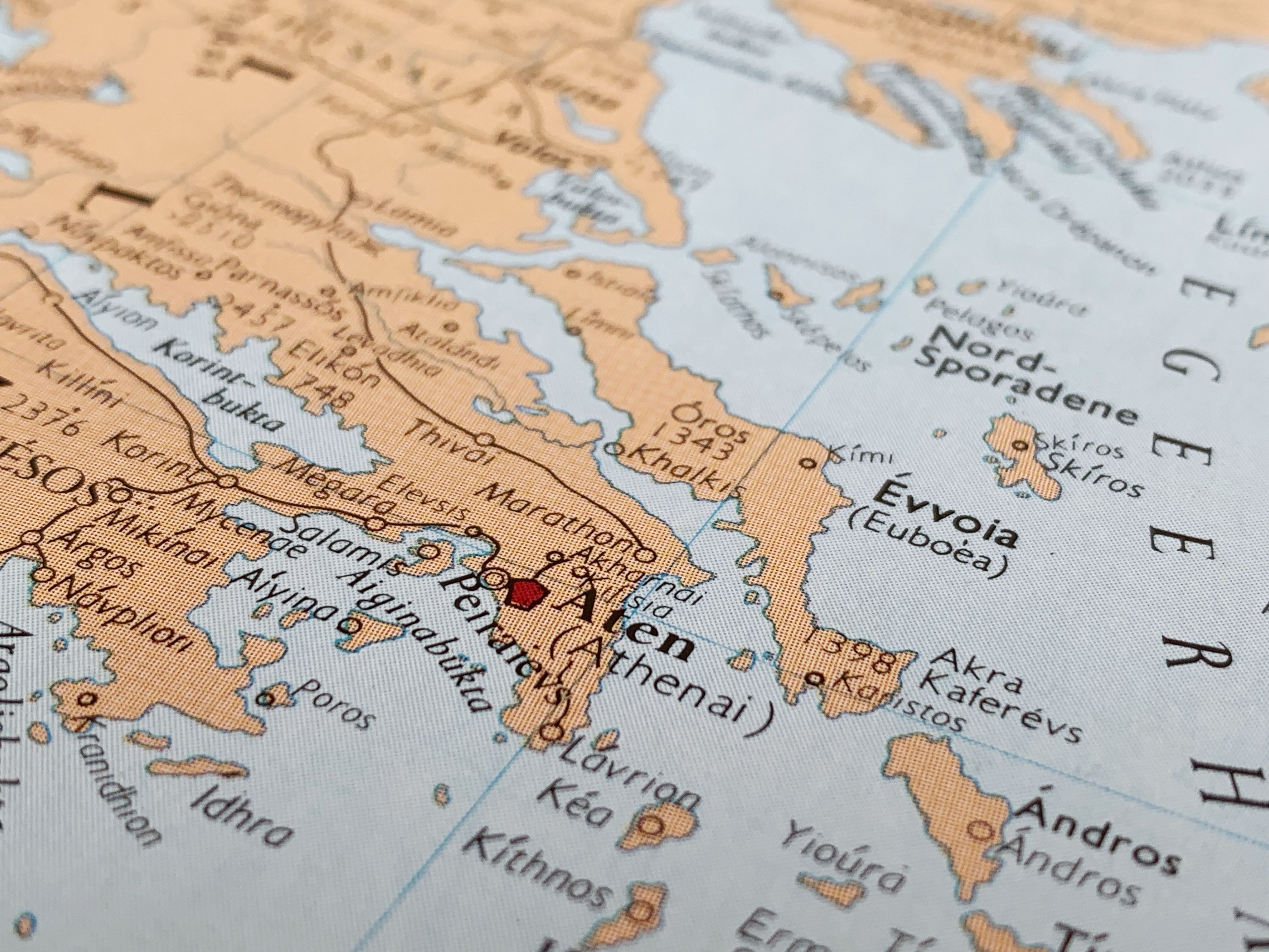 Greece Map Highlighting Athens | Savory & Partners