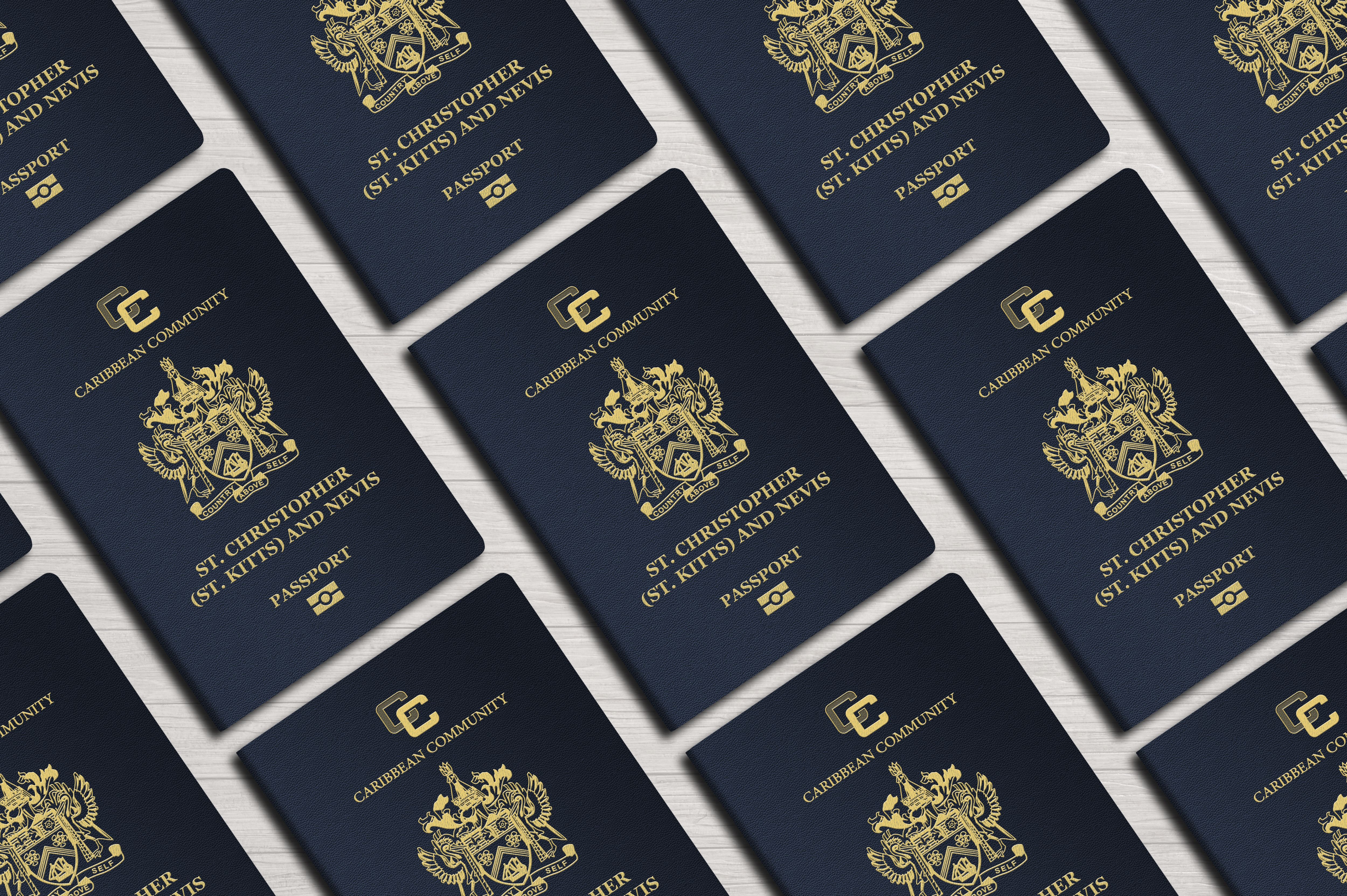 Caribbean Passports on A table