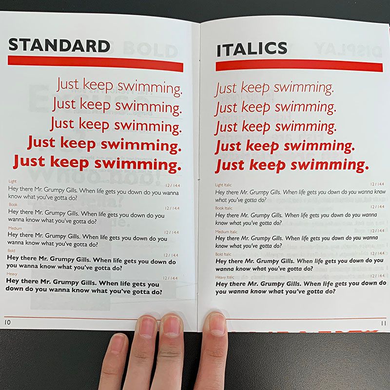 Gill Sans Type Specimen Gill Sans Type Specimen