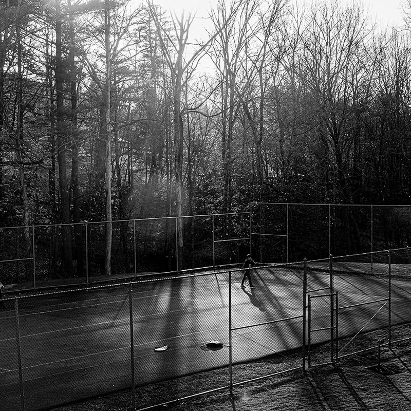 Last light on tennis court Last light on tennis court