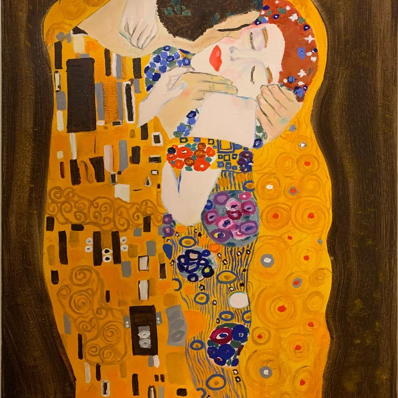 Copy of Gustav Klimt's "The Kiss"