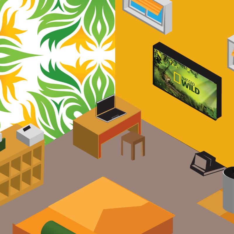 Isometric Room Illustration  Isometric Room Illustration