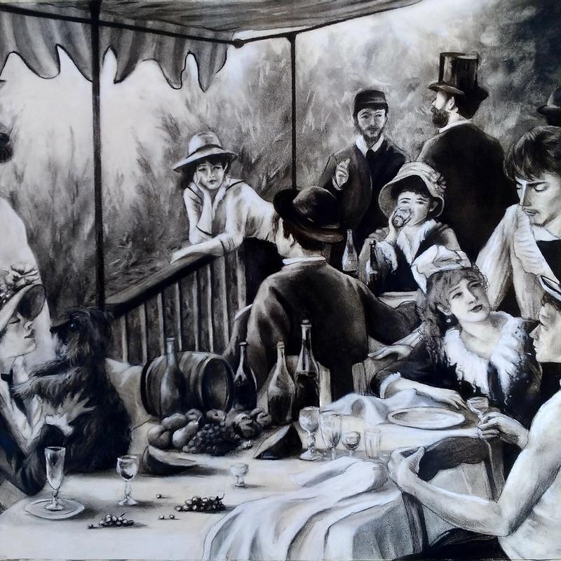 Luncheon of the Boating Party Rendition Luncheon of the Boating Party Rendition