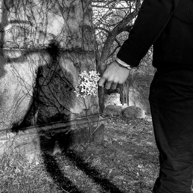 Shadows on gravestone Shadows on gravestone