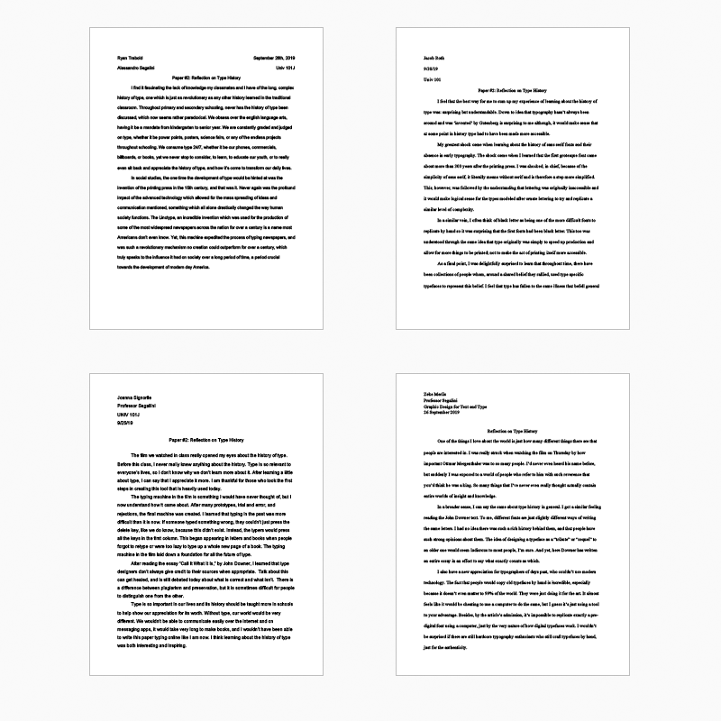 Reflection on Type History Reflection on Type History