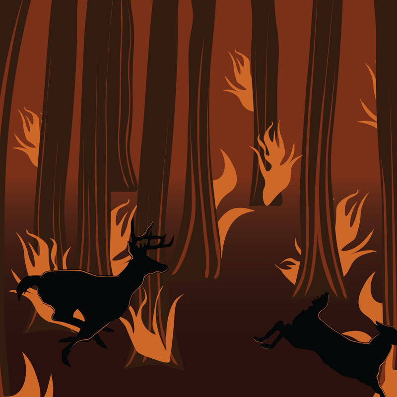 WPA Style Poster: Forest Fires