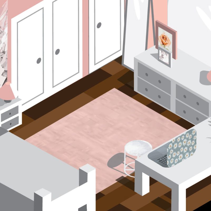 Isometric Room Illustration  Isometric Room Illustration