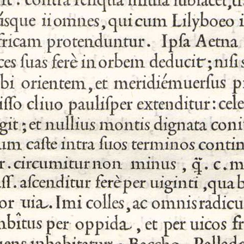 Typographic Analysis of Pietro Bembo’s De Aetna