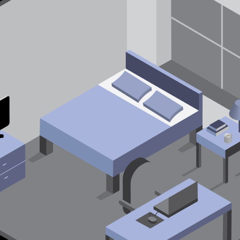 Isometric Room Illustration  Isometric Room Illustration