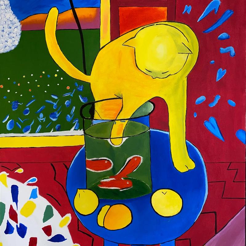 Copy of Henri Matisse's "Cat with Red Fish"