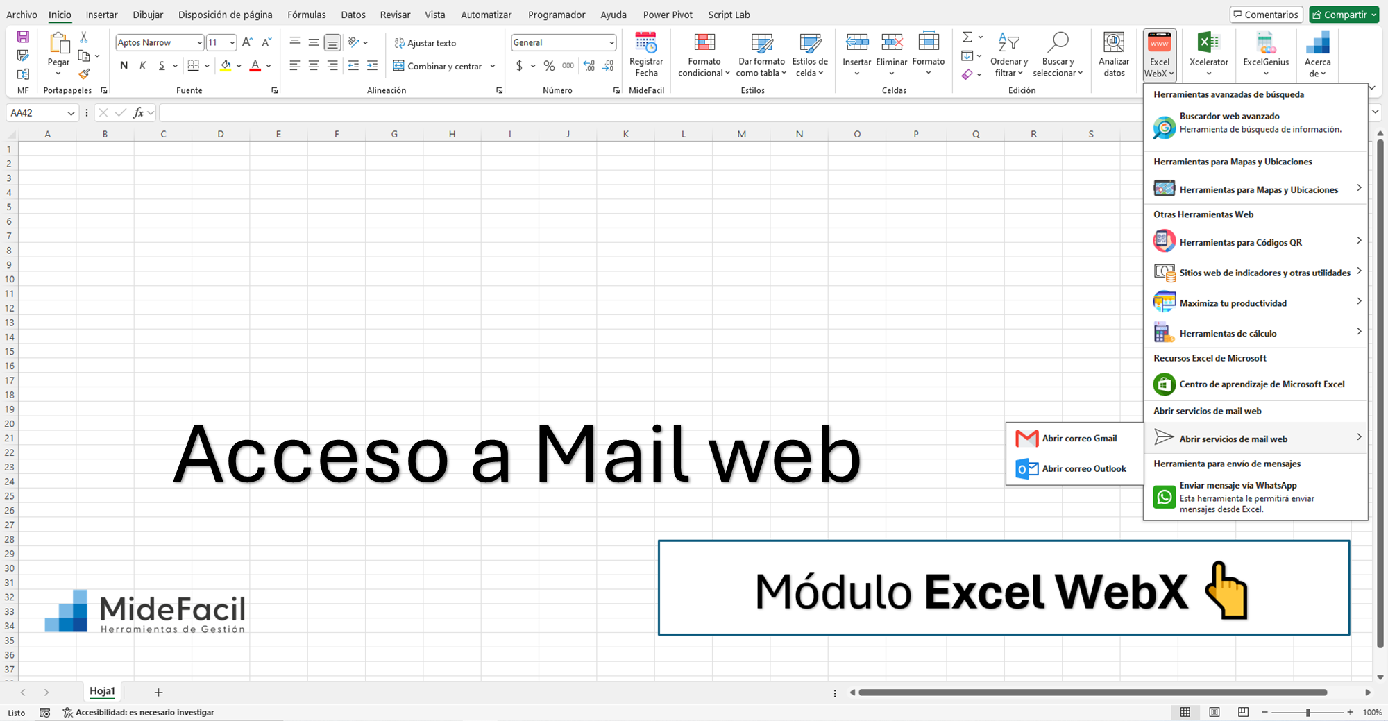 Servicios de mail web