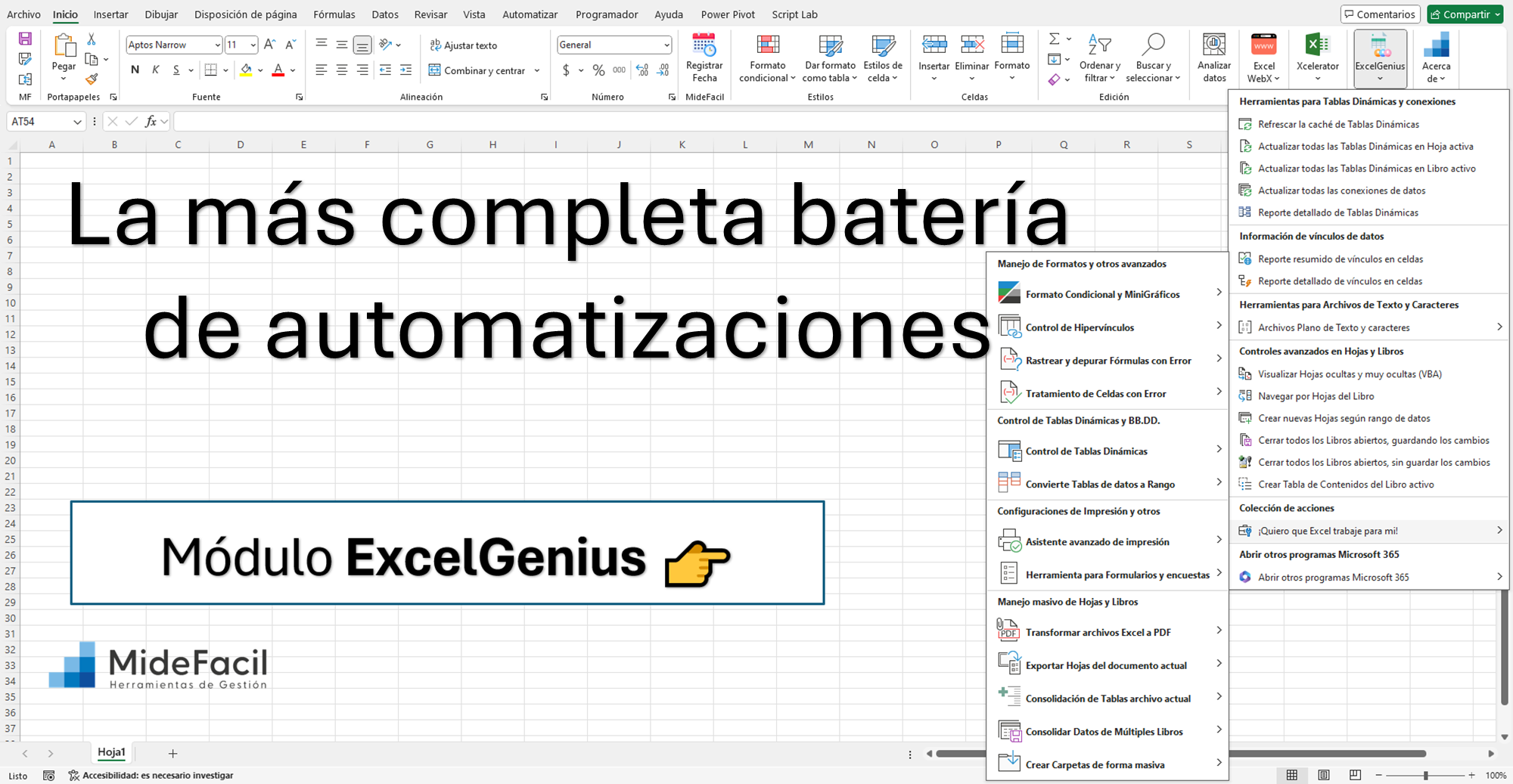 No, no es brujería, hacemos que Excel lo haga por ti