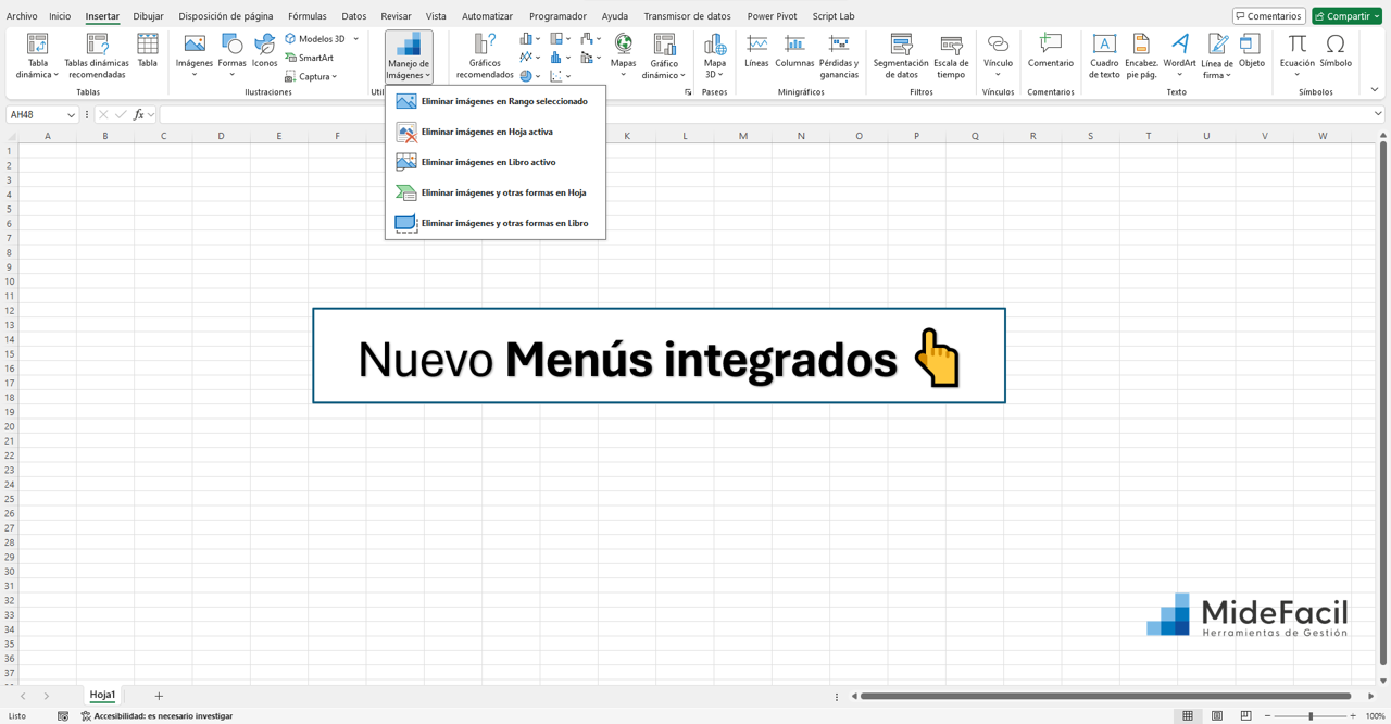 Menús integrados - Imágenes