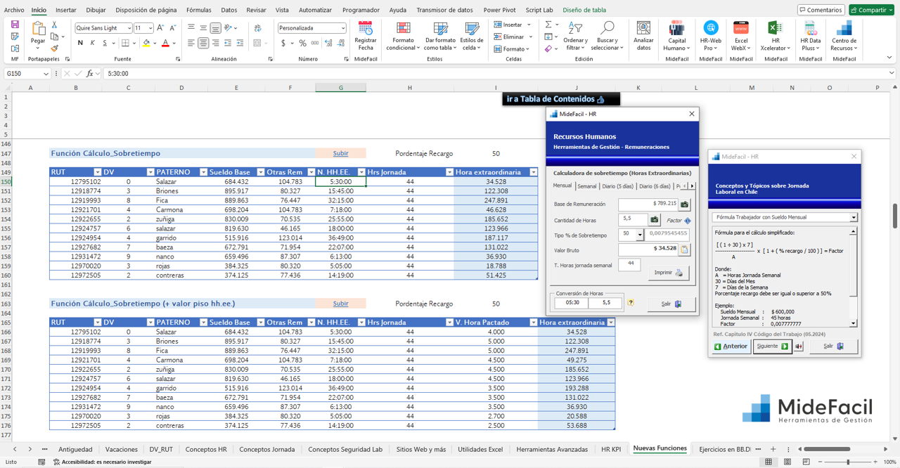 Herramientas de cálculo y entrenamiento