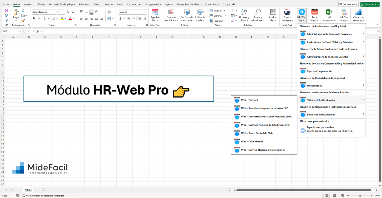 Sitios web de Instituciones varias