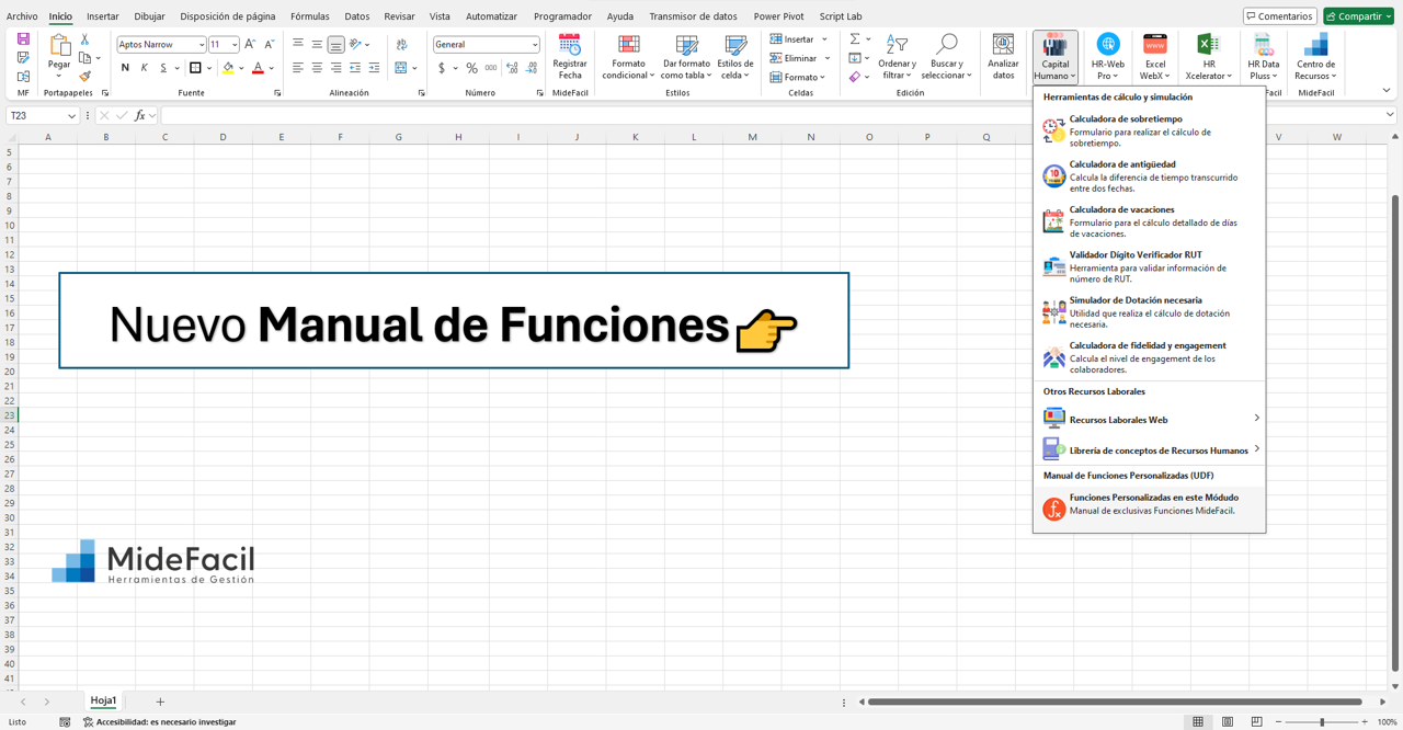 Manual de Funciones MideFacil